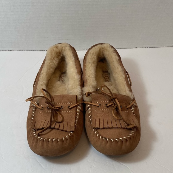 Ugg Pre-Owned Womens Mandie Slippers Chestnut Sz 8(runs small like women’s Sz 7) - Picture 5 of 10